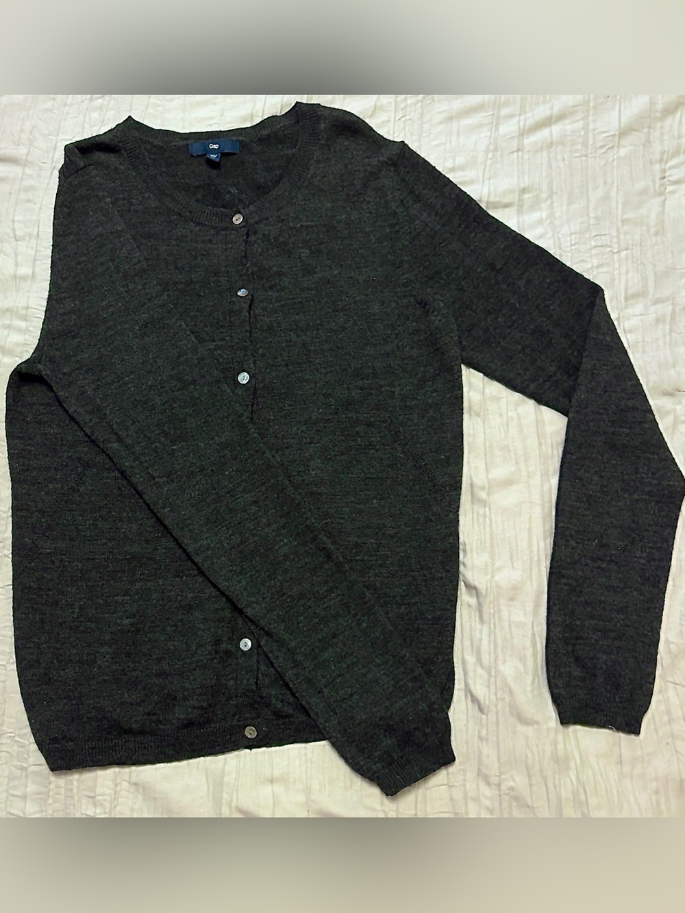 GAP Dark Gray Button-Up Women's Sweater